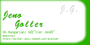 jeno goller business card